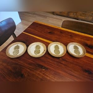 Two's Company Pineapple Coasters